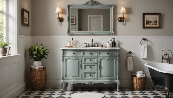 Zoom sur les meubles de salle de bain vintage